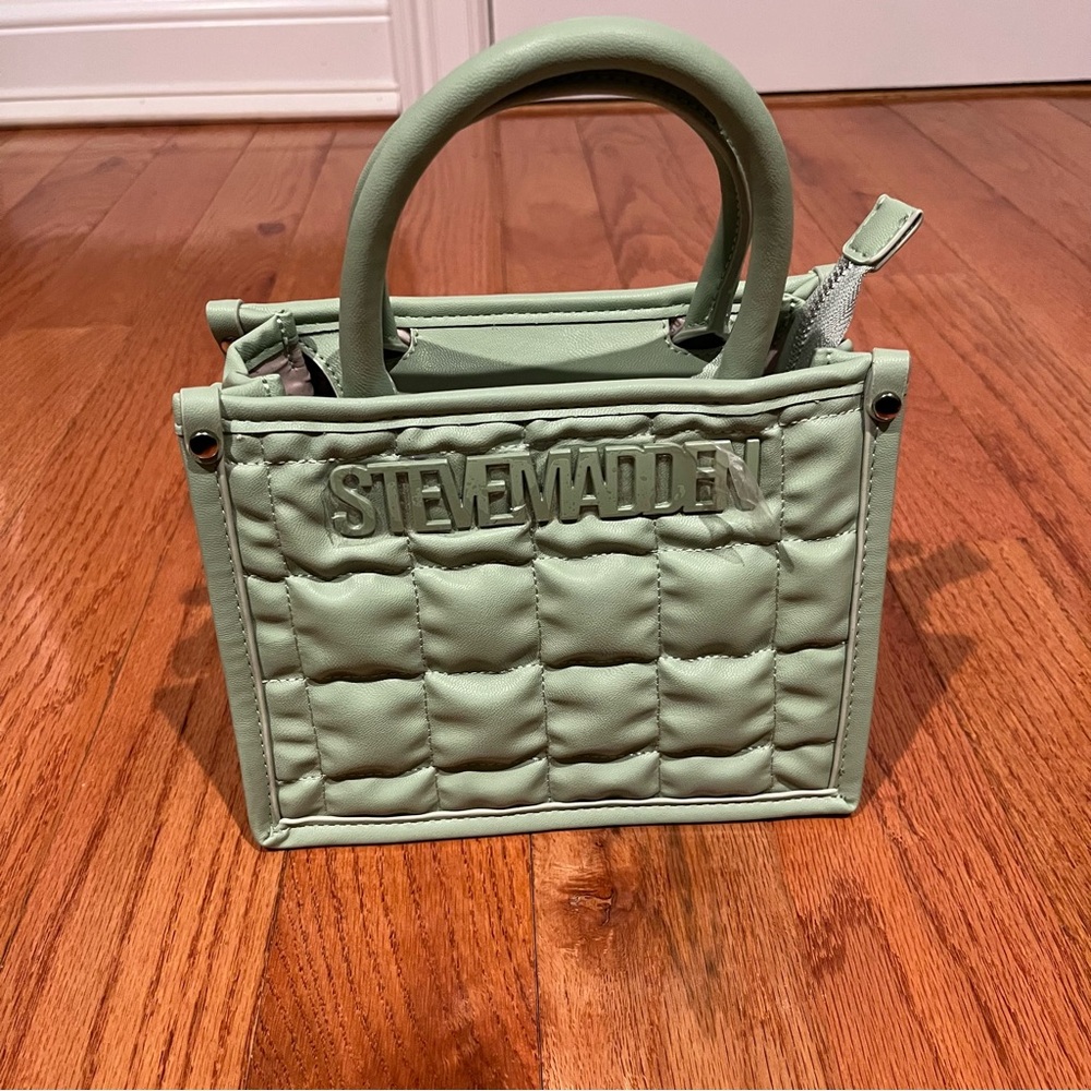 Steve Madden Green Mini Quilted Bag